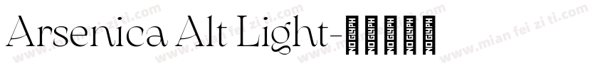 Arsenica Alt Light字体转换